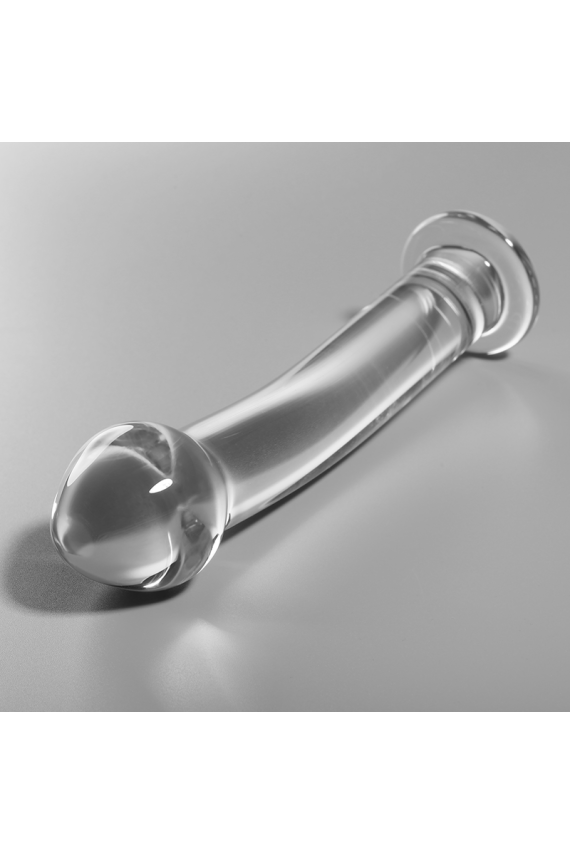 NEBULA SERIES BY IBIZA - MODELLO 11 DILDO IN VETRO BOROSILICATO TRASPARENTE 16 CM -O- 3 CM