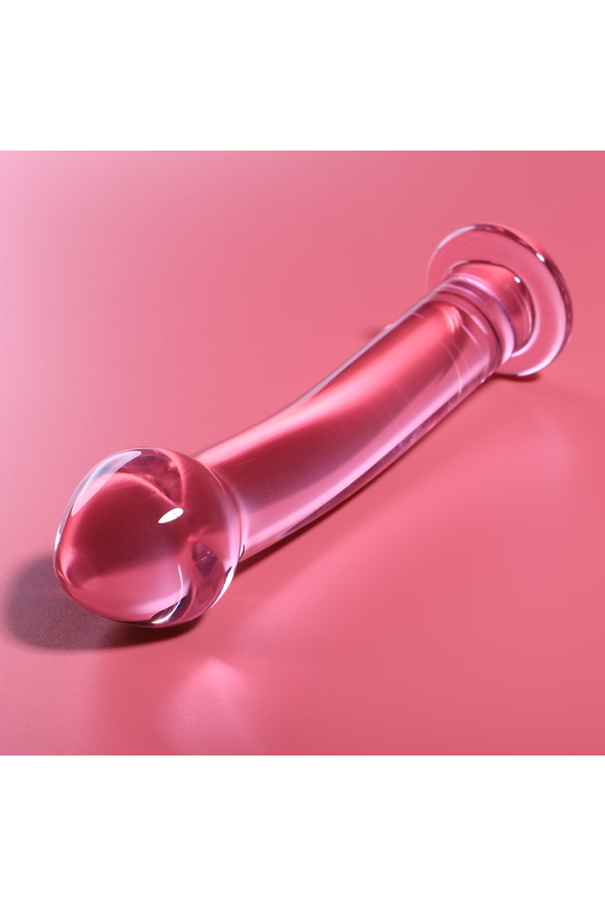 NEBULA SERIES BY IBIZA - MODELLO 11 DILDO IN VETRO BOROSILICATO ROSA 16 CM -O- 3 CM
