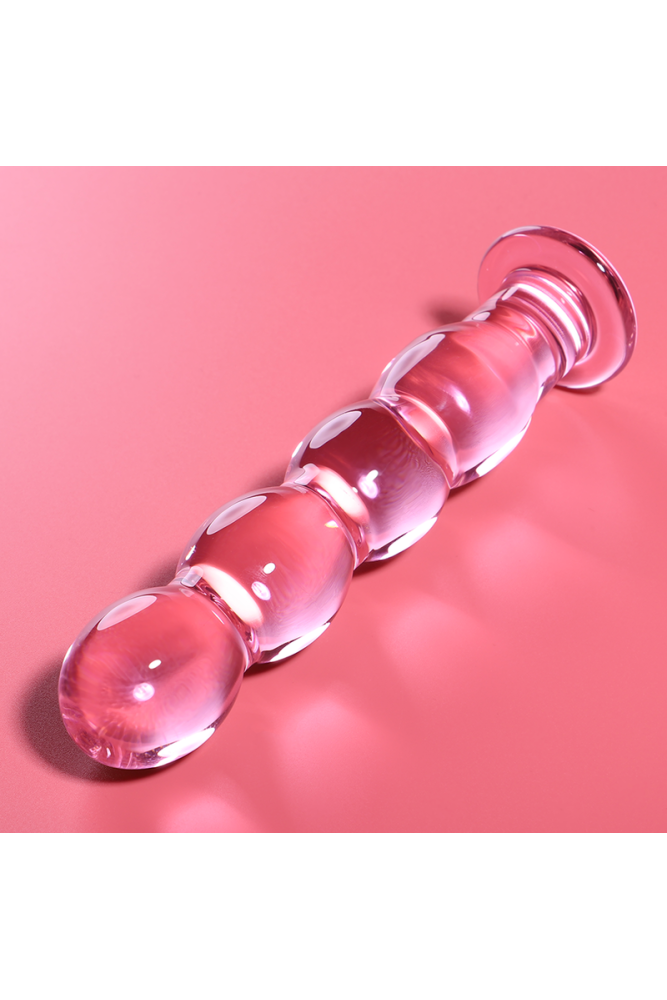 NEBULA SERIES BY IBIZA - MODELLO 10 DILDO IN VETRO BOROSILICATO ROSA 16.5 CM -O- 3.5 CM