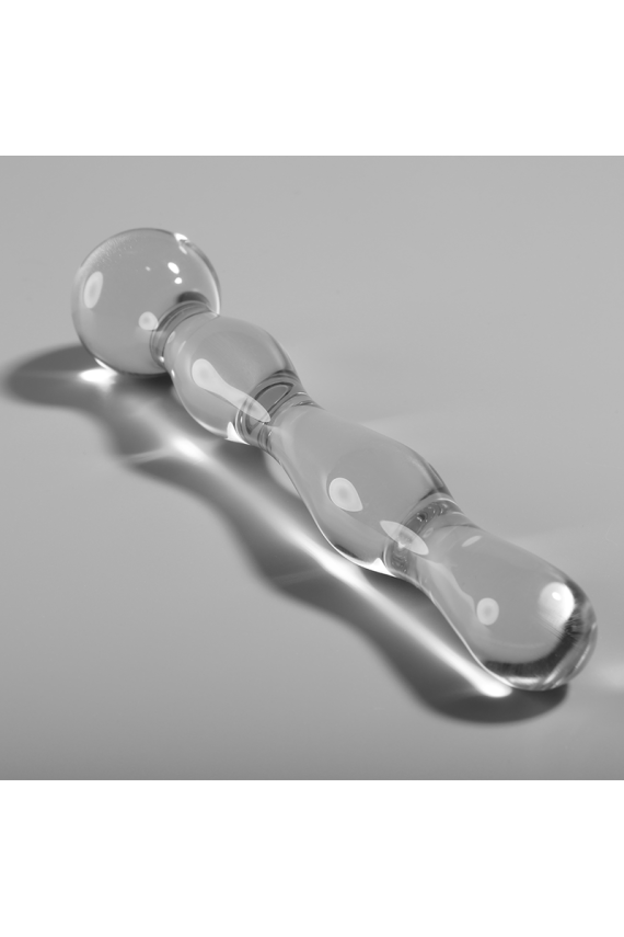NEBULA SERIES BY IBIZA - MODELLO 13 DILDO IN VETRO BOROSILICATO TRASPARENTE 18 CM -O- 3.5 CM