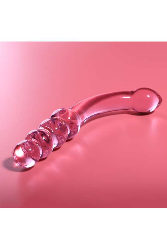 NEBULA SERIES BY IBIZA - MODELLO 14 DILDO IN VETRO BOROSILICATO ROSA 18.5 CM -O- 3 CM