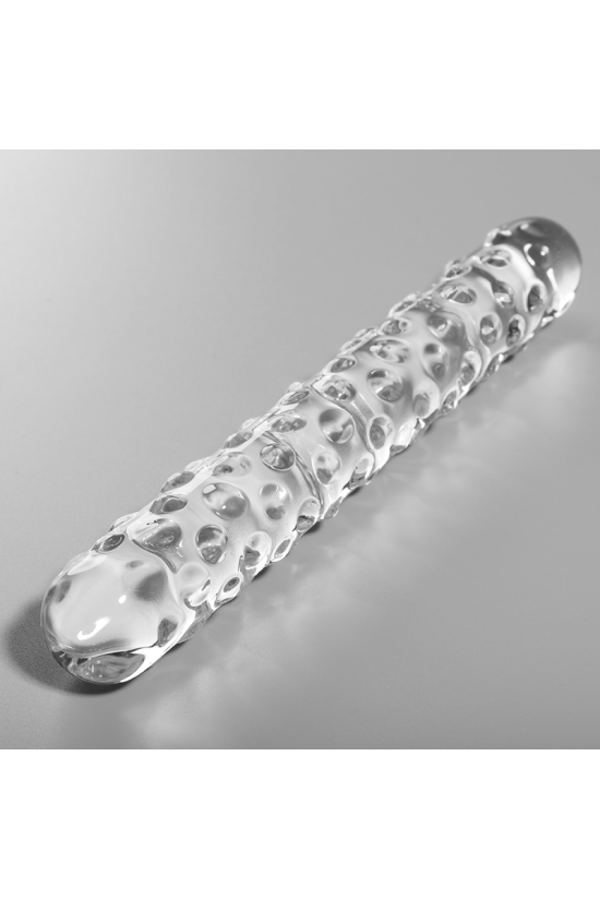 NEBULA SERIES BY IBIZA - MODELLO 15 DILDO IN VETRO BOROSILICATO TRASPARENTE 18.5 CM -O- 3 CM