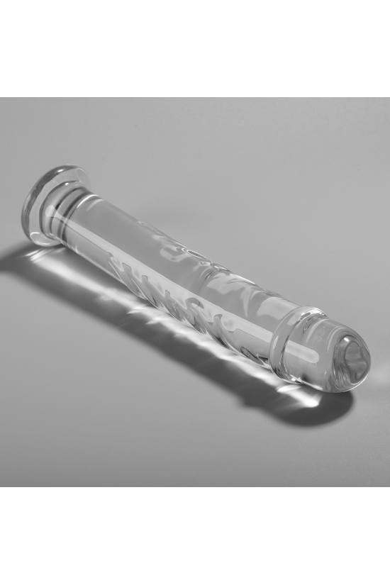 NEBULA SERIES BY IBIZA - MODELLO 16 DILDO IN VETRO BOROSILICATO TRASPARENTE 18.5 CM -O- 3 CM