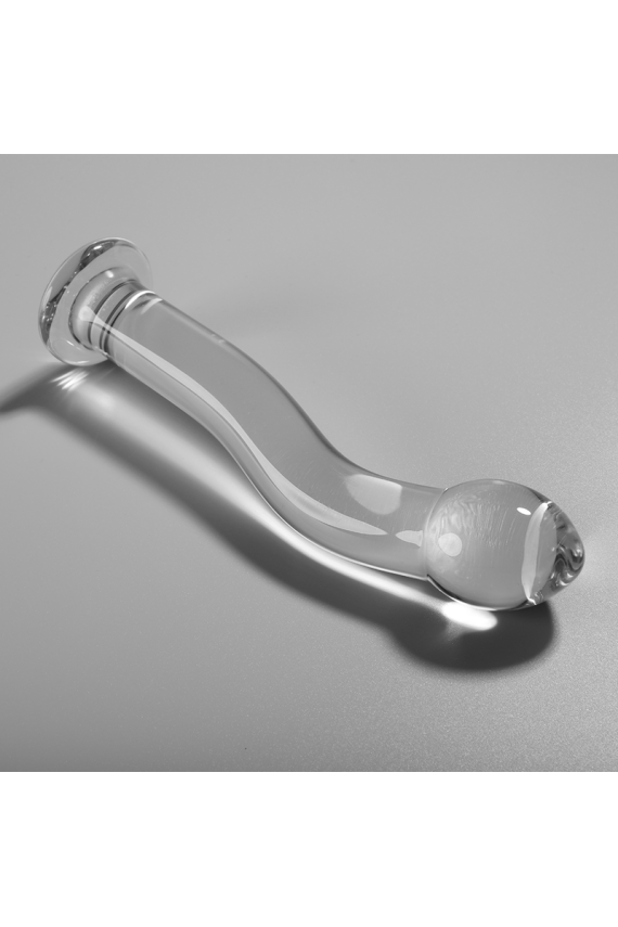 NEBULA SERIES BY IBIZA - MODELLO 18 DILDO IN VETRO BOROSILICATO TRASPARENTE 18.5 CM -O- 3.5 CM