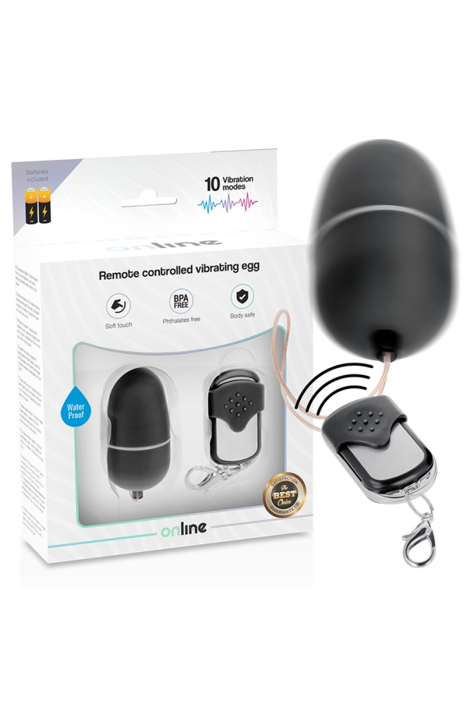 ONLINE - UOVO VIBRANTE TELECOMANDO M NERO