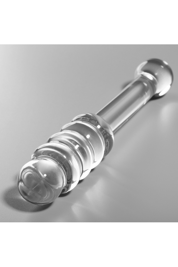 NEBULA SERIES BY IBIZA - MODELLO 20 DILDO IN VETRO BOROSILICATO TRASPARENTE 20.5 CM -O- 3 CM