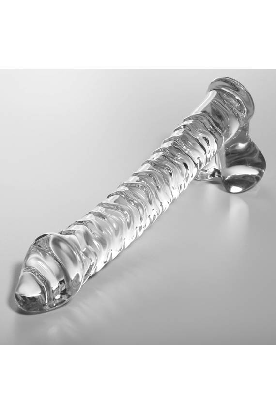 NEBULA SERIES BY IBIZA - MODELLO 23 DILDO IN VETRO BOROSILICATO TRASPARENTE 21.5 CM -O- 4 CM
