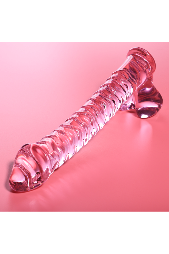 NEBULA SERIES BY IBIZA - MODELLO 23 DILDO IN VETRO BOROSILICATO ROSA 21.5 CM -O- 4 CM