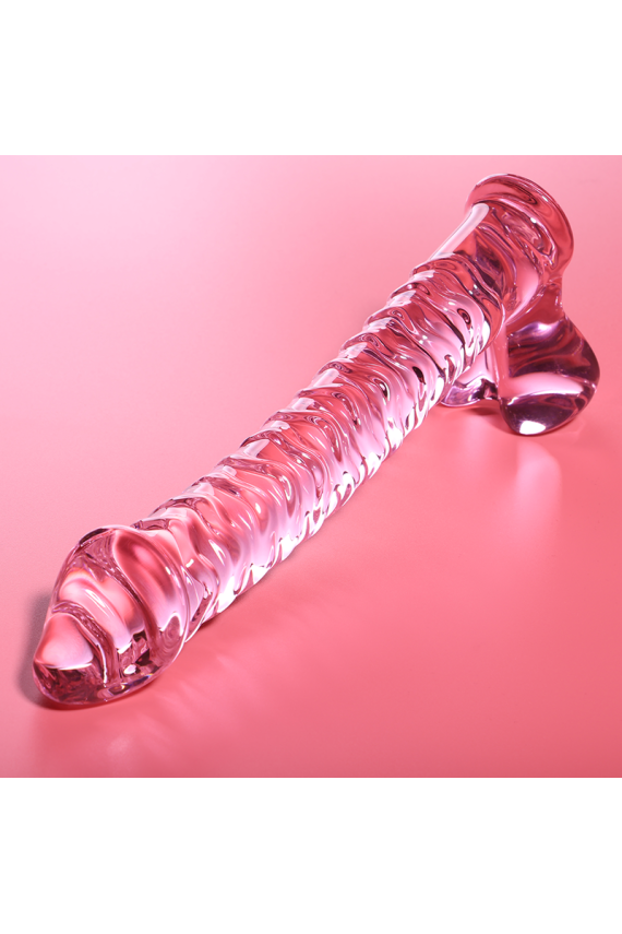 NEBULA SERIES BY IBIZA - MODELLO 23 DILDO IN VETRO BOROSILICATO ROSA 21.5 CM -O- 4 CM