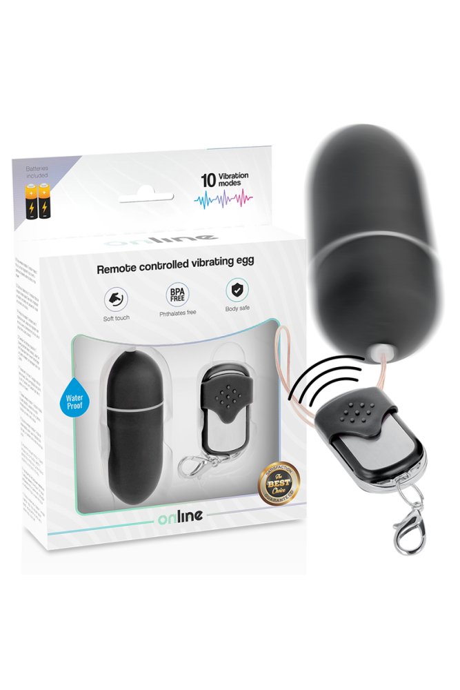 ONLINE - TELECOMANDO UOVO VIBRANTE L NERO