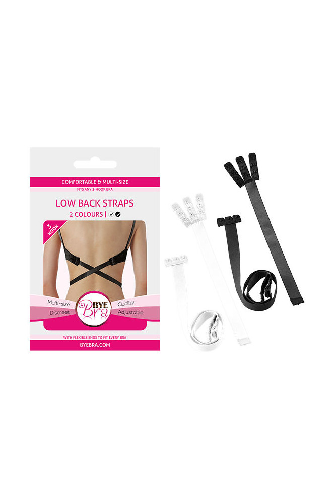 BYE-BRA - ADATTATORE PER REGGISENO APERTO SULLA SCHIENA NERO & BIANCO