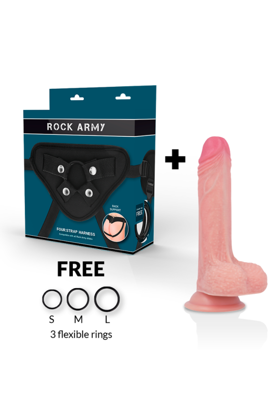 ROCKARMY - IMBRACATURA + SILICONE LIQUIDO PREMIUM MUSTANG REALISTICO 18 CM -O- 4.14 CM