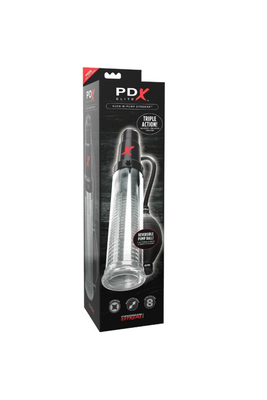 PDX ELITE - POMPA DI ASPIRAZIONE VIBRANTE PER MASTURBATORE SUCK N PUMP STROKER