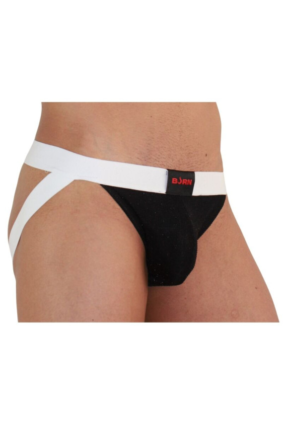 BURN  - 004 JOCK NERO LUCIDO / BIANCO S