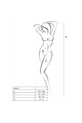PASSION - WOMAN BS014 BODYSTOCKING BIANCO TAGLIA UNICA