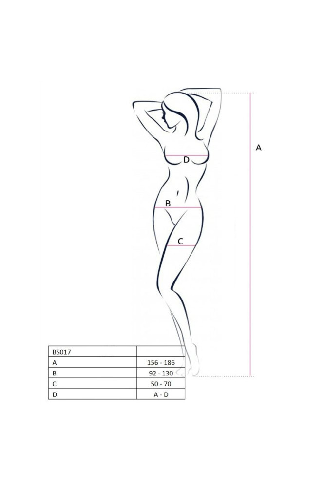 PASSION - WOMAN BS017 BODYSTOCKING NERO TAGLIA UNICA