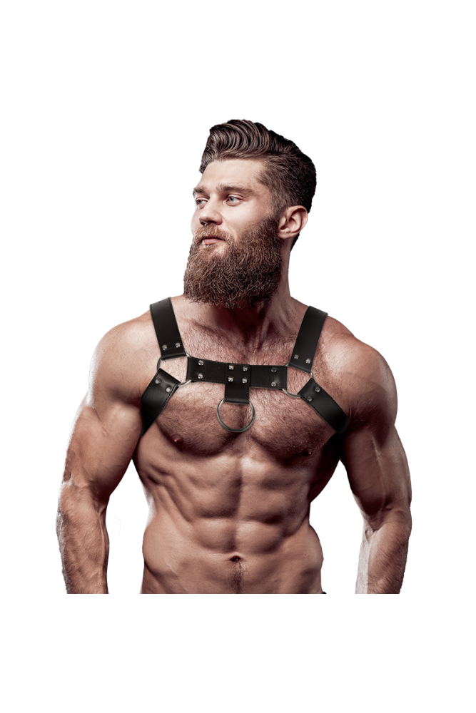 FETISH SUBMISSIVE ATTITUDE - IMBRACATURA PER IL PETTO IN ECOPELLE DA UOMO