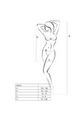 PASSION - WOMAN BS026 ABITO NERO STILE BODYSTOCKING TAGLIA UNICA