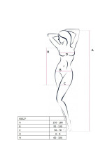 PASSION - WOMAN BS027 ABITO NERO STILE BODYSTOCKING TAGLIA UNICA