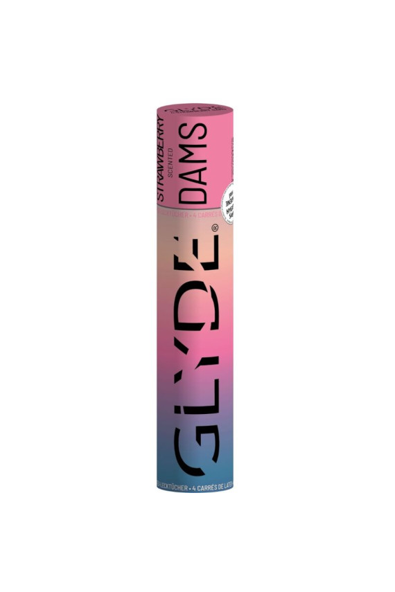 SHEER GLYDE - DAMS LAMINAS LATTICE SESSO ORALE FRAGOLA