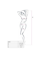 PASSION - DONNA BS045 BODYSTOCKING NERO TAGLIA UNICA