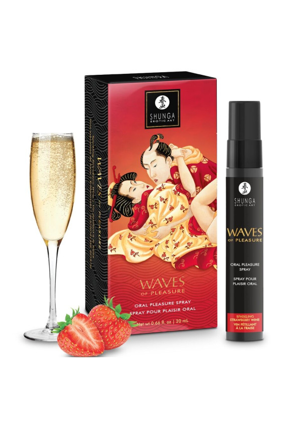 SHUNGA - WAVES PLEASURE SPRAY ORALE SEDUCENTE FRAGOLA 20 ML