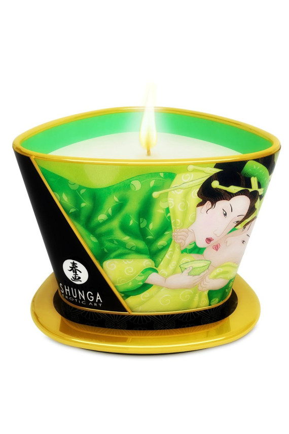 SHUNGA - MINI CARESS BY CANDELIGHT CANDELA DA MASSAGGIO T VERDE 170 ML
