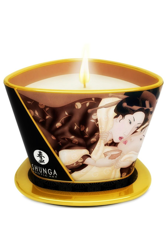 SHUNGA - MINI CARESS BY CANDELIGHT CANDELA DA MASSAGGIO AL CIOCCOLATO 170 ML