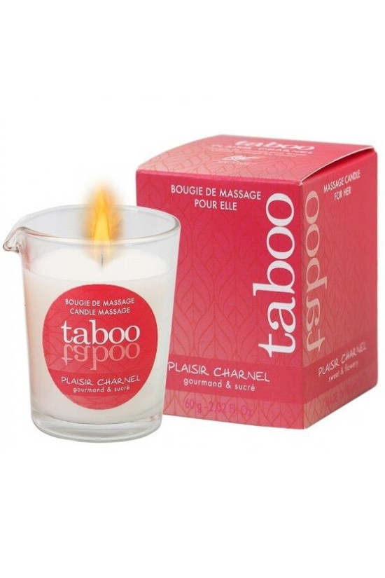 RUF - CANDELA DA MASSAGGIO TABOO PER LEI PLAISIR CHARNEL AROMA DI FIORI DI CACAO