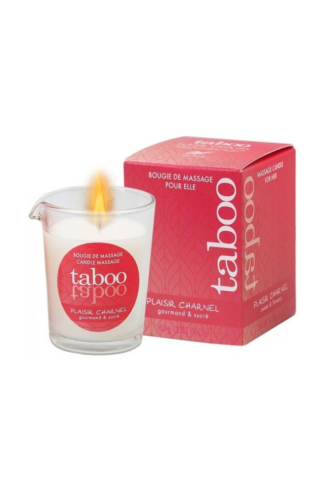 RUF - CANDELA DA MASSAGGIO TABOO PER LEI PLAISIR CHARNEL AROMA DI FIORI DI CACAO