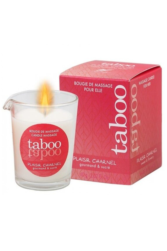 RUF - CANDELA DA MASSAGGIO TABOO PER LEI PLAISIR CHARNEL AROMA DI FIORI DI CACAO