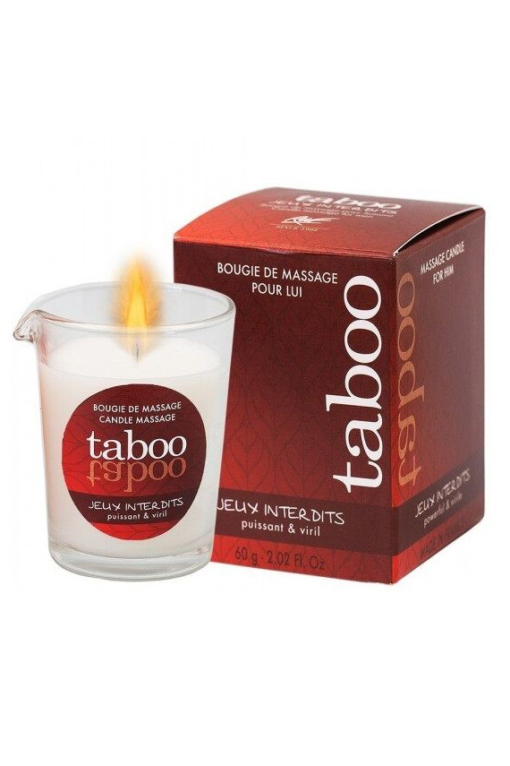 RUF - CANDELA DA MASSAGGIO TABOO PER LUI JEUX INTERDITS AROMA DI LICHENE SELVAGGIO