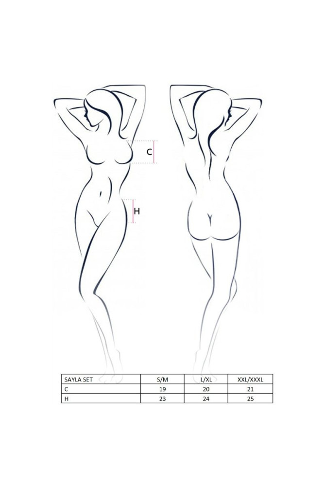 PASSION - SET DONNA SAYLA NERO TAGLIA L/XL