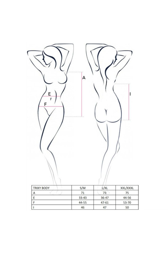 PASSION -DONNA TRIXY TEDDY NERO TAGLIA L/XL