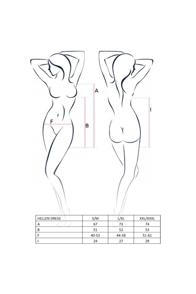 PASSION - DONNA ABITO HELLEN E PERIZOMA TAGLIA L/XL