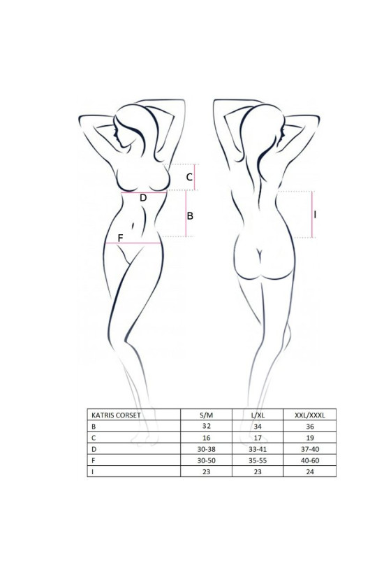 PASSION - WOMAN KATRISS CORSETTO NERO TAGLIA S/M