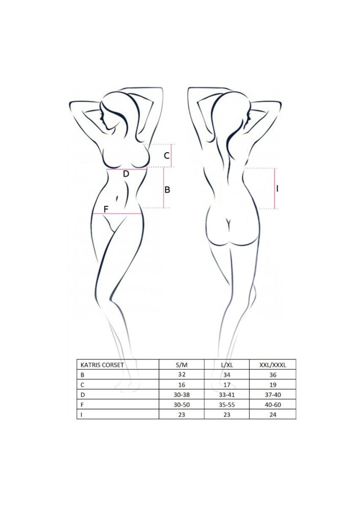 PASSION - WOMAN KATRISS CORSETTO NERO TAGLIA S/M