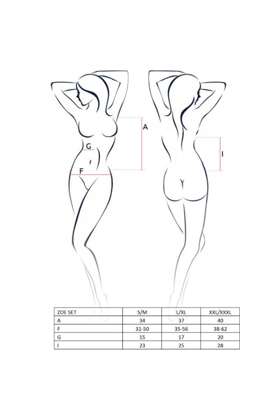 PASSION - SET DONNA ZOE TAGLIA L/XL