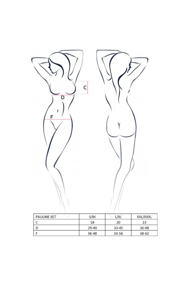 PASSION - DONNA PAULINE SET 3 PEZZI TAGLIA L/XL