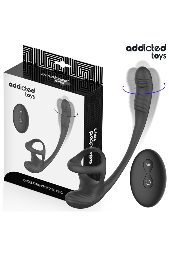 ADDICTED TOYS - PLUG ANALE CON VIBRAZIONE E OSCILLAZIONE A 360º E STIMOLATORE DEI TESTICOLI