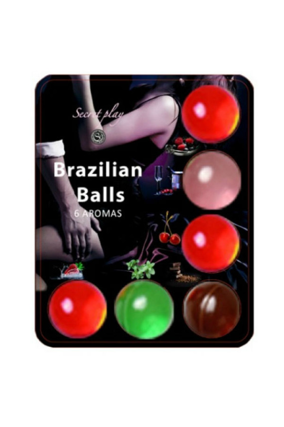 SECRETPLAY - BRASILLIAN BALLS LUBRIFICANTE HOT BALLS 6 UNITÀ