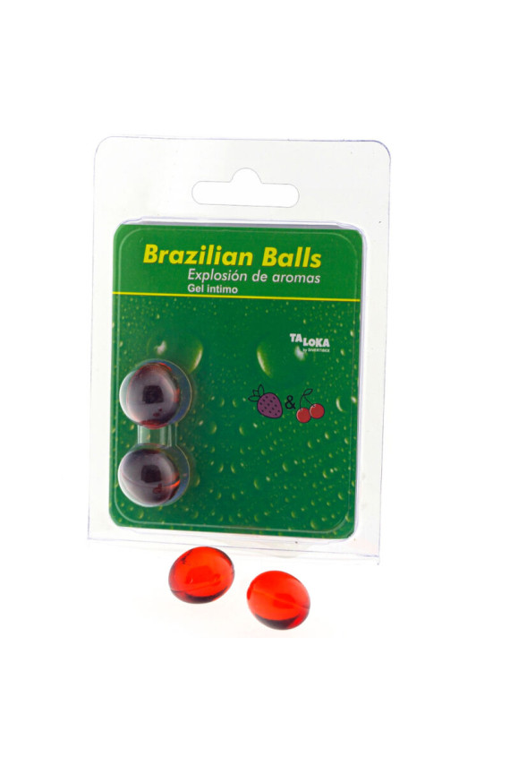 TALOKA - 2 PALLINE BRASILIANE GEL INTIMO FRAGOLA E CILIEGIA