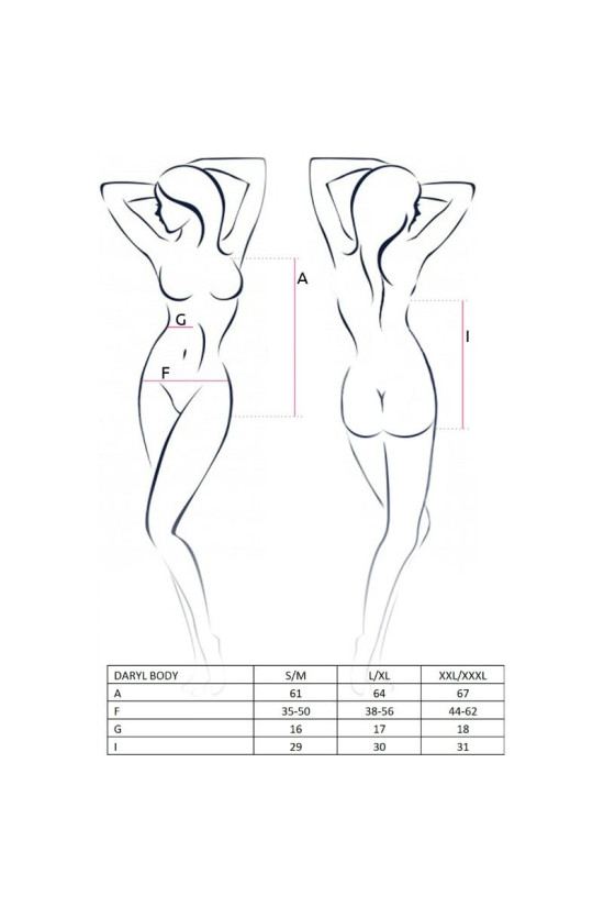 PASSION - DONNA DARYL TEDDY NERO TAGLIA S/M