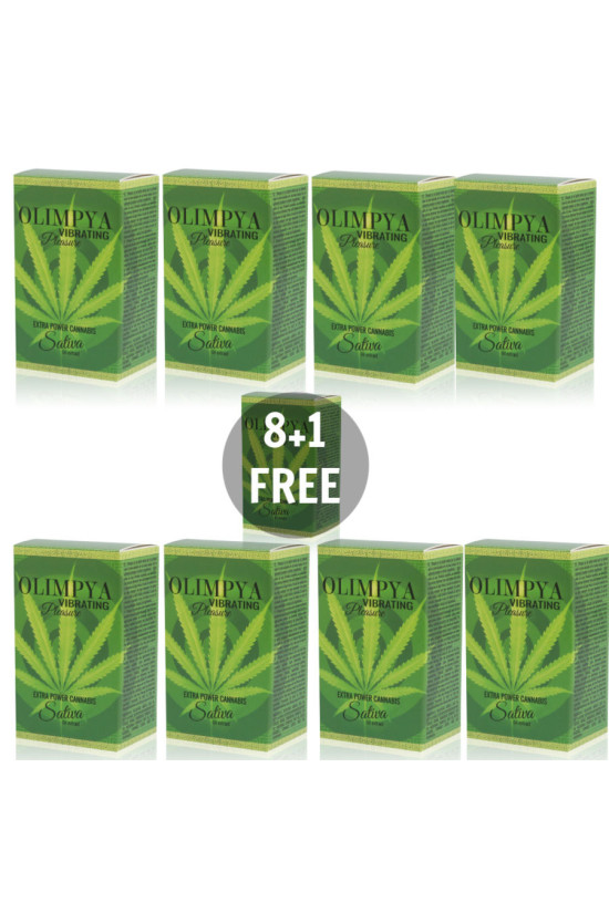 OLIMPYA - VIBRATING PLEASURE EXTRA SATIVA CANNABIS 8 + 1 IN OMAGGIO