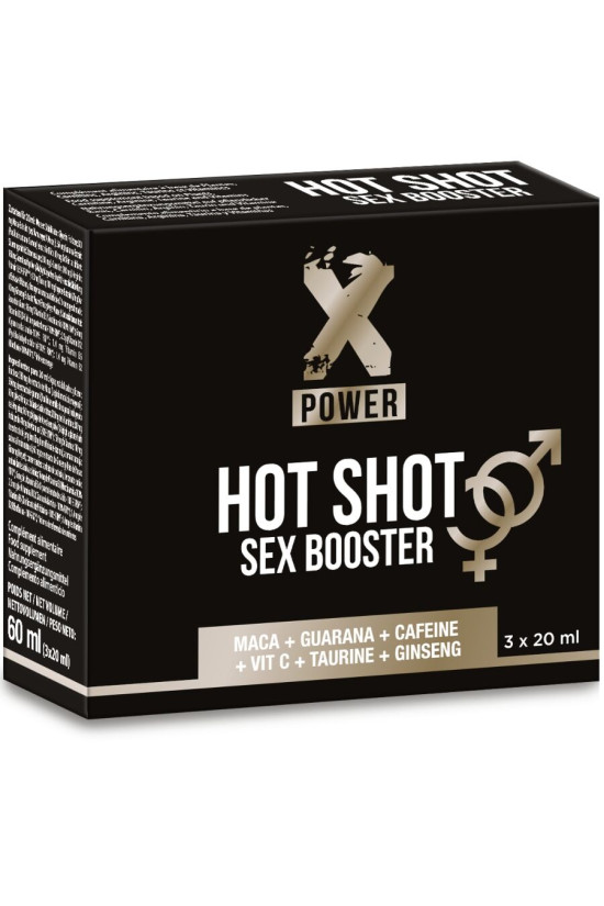 X POWER - HOT SHOT SEX BOOSTER AUMENTA LA LIBIDO 3 X 20 ML