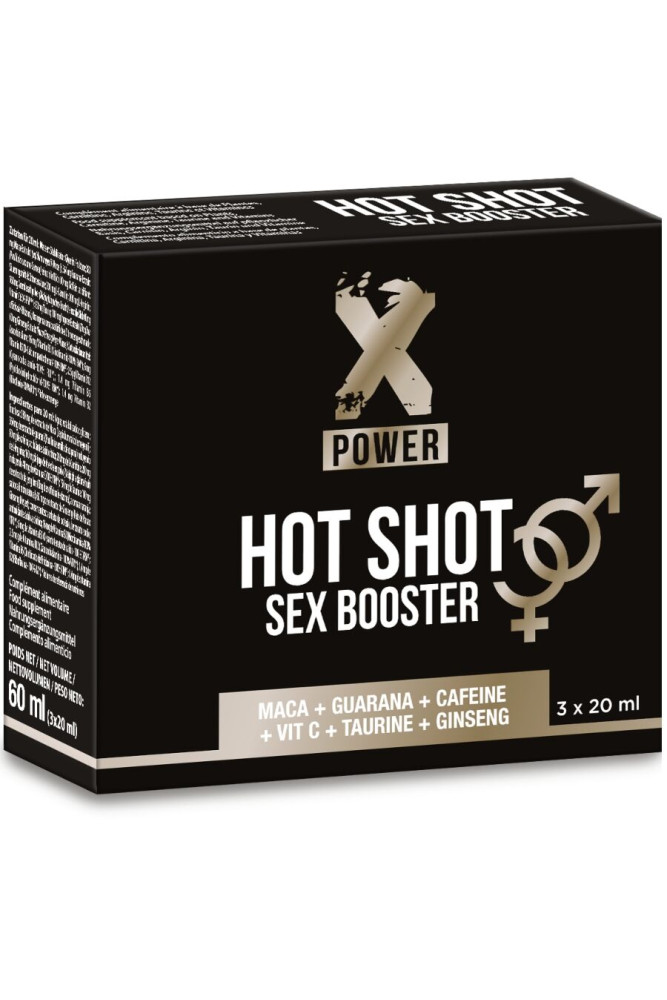 X POWER - HOT SHOT SEX BOOSTER AUMENTA LA LIBIDO 3 X 20 ML