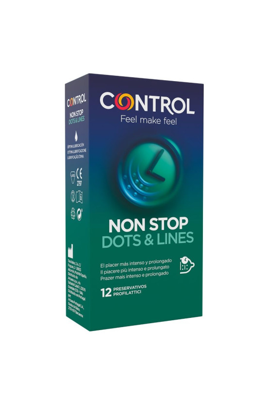CONTROL - NONSTOP DOTS AND LINES CONDOMS 12 UNITS
