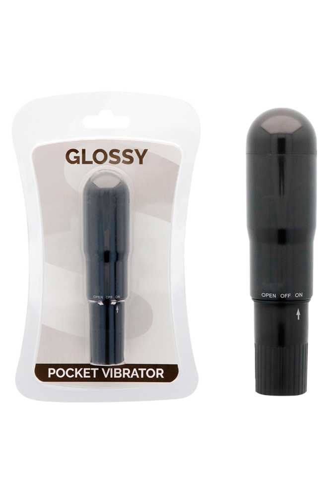 GLOSSY - VIBRATORE TASCABILE NERO