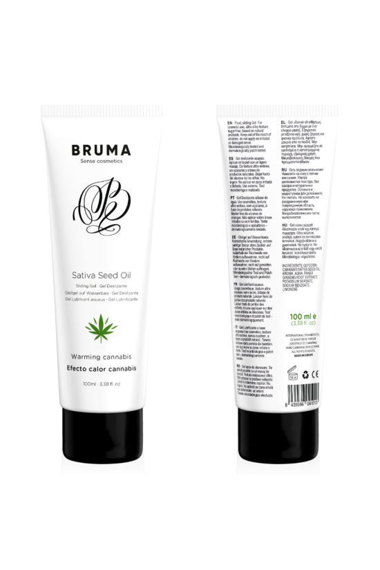 BRUMA - GEL SCORREVOLE ALL''OLIO DI SEMI DI SATIVA SCALDANTE GUSTO CANNABIS 100 ML
