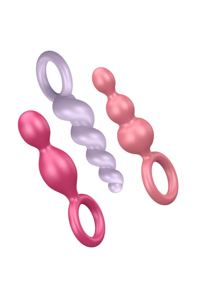 SATISFYER - SET 3 PZ TAPPI ANAL TRICOLORE